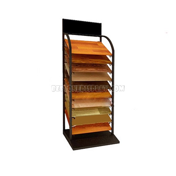 Factory Price Hardwood Flooring Tile Display Stand With Steel For Logo Screen Printed WSR-016