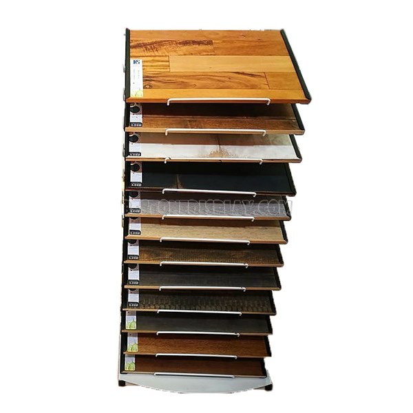 Factory Price Wooden Flooring Tiel Display Holder With Metal For Advertising WSR-037