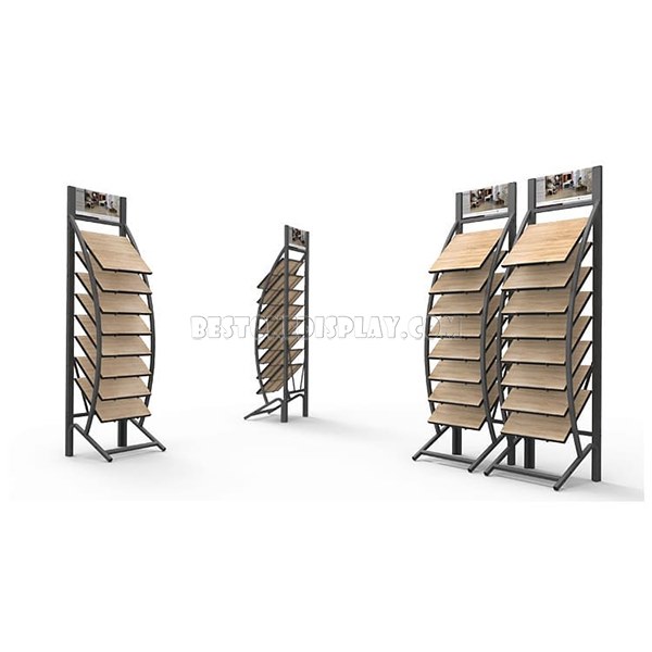 Fashion Hardwood Flooring Tile Display Rack With Metal For Shop WSR-004