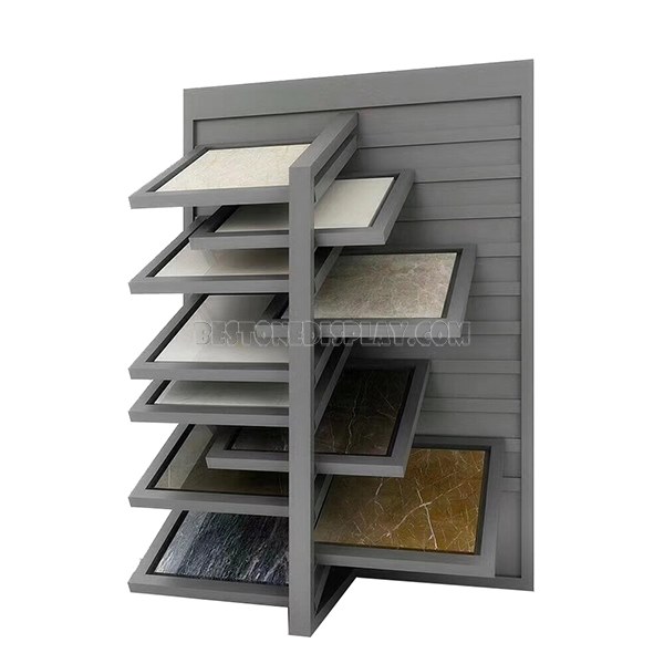 Fashion Stone Tile Display Rack With Metal For Store CSR-024