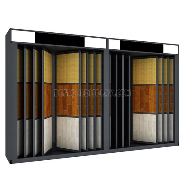 Good Price Wooden Flooring Tile Display Towel With Metal For Store WSR-012