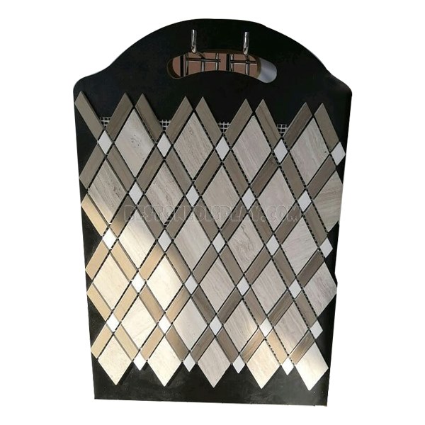 Good Quality Mosaic Tile Display Folder With MDF Board For Logo Screen Printed MSR-011