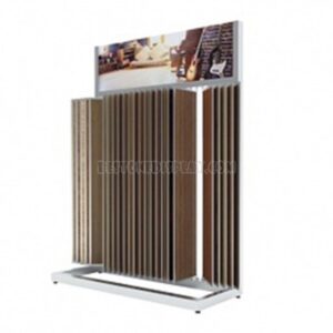 Luxury Wooden Flooring Tile Display Shelf With Metal For Store WSR-036