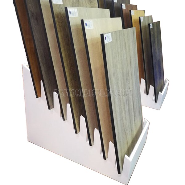 Top Quality Hardwood Flooring Tile Display Stand With Steel For Logo Printed WSR-031