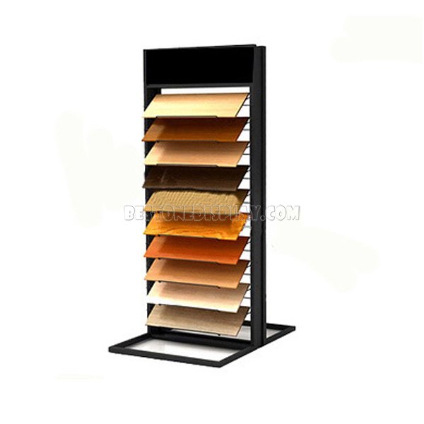 Unique Design Hardwood Flooring TIle Display Stand With Metal For Sale WSR-038